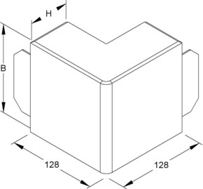 HKL Außeneck lichtgrau A6060.8