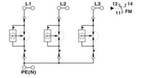 Phoenix Contact Blitzstromableiter Typ 1 FLTSECPT1-3C440/35FM