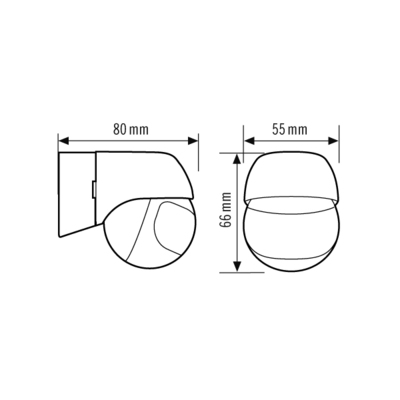 ESYLUX Bewegungsmelder weiß 180 Grad MD 180 BASIC weiss
