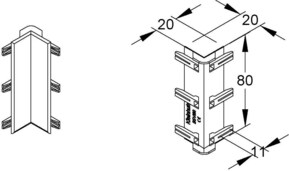 HKL Stoßstellenabdeckung Brüstungskanalsystem BSVI80.3