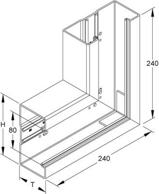 HKL Flachwinkel reinweiß Brüstungskanalsystem BW1058.3