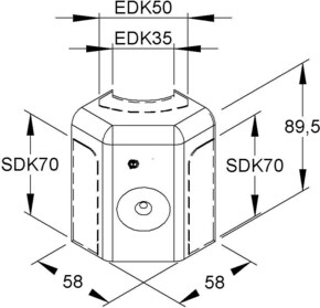 HKL Übergangsstück br Eckkanalsystem EDKB70.5