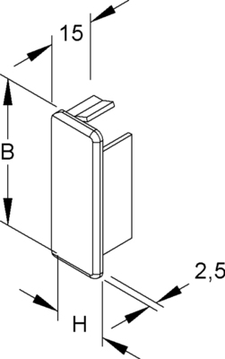 HKL Endstück cws Kanal-System HKL E2050.6