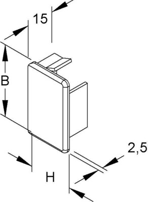 HKL Endstück gr Kanal-System HKL E2540.1