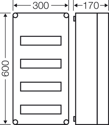 Hensel Mi-Automatengehäuse 48 Teilungseinheiten Mi 1441