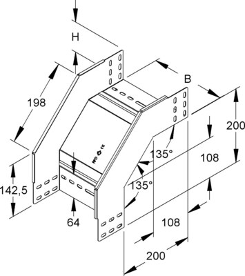 Niedax Rinnenfallbogen RFD 85.400