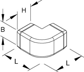 HKL Außeneck cws Kanal-System HKL FA2050.6