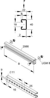 Niedax Sprosse SPCKL 86/300 E3