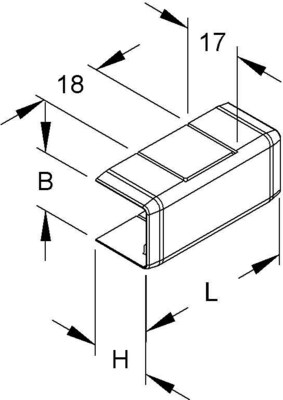 HKL T-Stück lichtgrau Kanal-System HKL FT2020.8