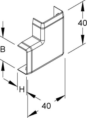 HKL Flachwinkel lichtgrau Kanal-System HKL FW1022.8