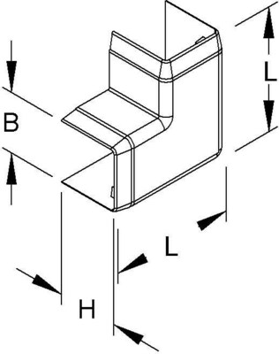 HKL Flachwinkel reinweiß Kanal-System HKL FW2050.3