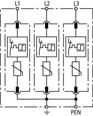 DEHN Überspannungsableiter Typ 2 DEHNguard M 3p DG M TNC 385