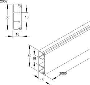 HKL Kanal cws mit Trennwand HKL2052.6