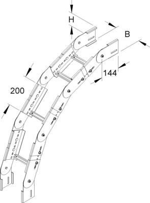Niedax Verstellbarer Bogen KGS 100.303