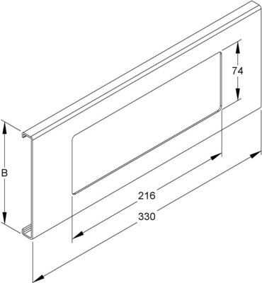 HKL Deckelabschnitt reinweiß 3-fach gelocht HKLD03/110.3