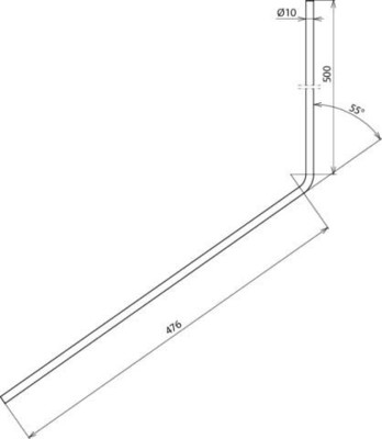 DEHN Fangspitze D 10mm L 1000mm Al FSP 10 1000 W55 AL