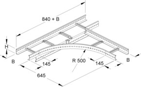 Niedax T-Abgang rechts KLAR 60.203 F