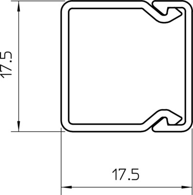 OBO Bettermann Vertr Wand- und Deckenkanal 20x20x2000 PVC cws WDK20020CW