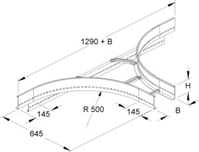 Niedax Anbau T-Stück KLTA 100.303