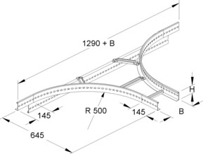 Niedax Anbau T-Stück KLTA 60.403 F