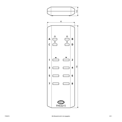 EVN Lichttechnik Funk-Handsender 32-Kanal 4x8 Kanal FHS 3215