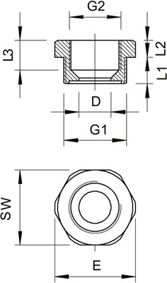 OBO Bettermann Vertr Reduktion Iso,lgr 107 R M20-16 PA