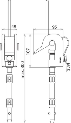 DEHN Fahrdraht-Erdungsklemme f D4-15mm FEK 4 15 TS FSQL