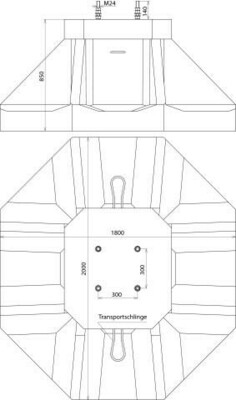 DEHN Köcherfundament Teleblitzschutzmaste KÖFU I TBM FP400