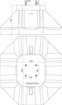 DEHN Köcherfundament Teleblitzschutzmaste KÖFU I TBM FP400