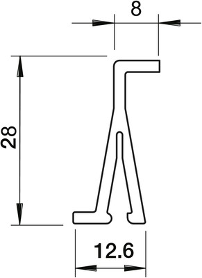 OBO Bettermann Vertr Trennwand PVC,grau 2371 40