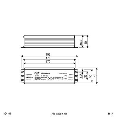 EVN Lichttechnik LED-Netzgerät 24V DC/5-100W K24 100