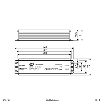 EVN Lichttechnik LED-Netzgerät 24V DC/5-150W K24 150