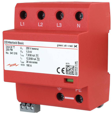 DEHN Anwendungsoptim.Kombi-Abl. TT und TN-S-Systeme DSH B TT 255 FM