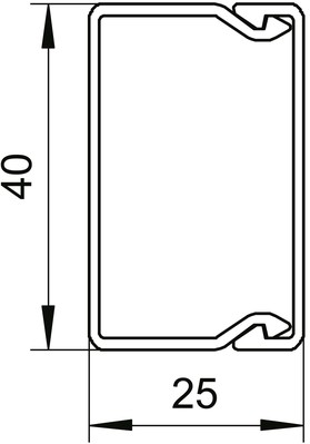 OBO Bettermann Vertr Wand+Deckenkanal 25x40mm,PVC WDK25040RW