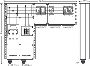 Hensel PV-Wechselrichter-Sammler 350kVA, 3-phasig Mi PV 7357