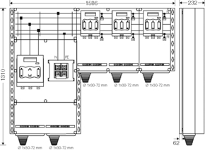 Hensel PV-Wechselrichter-Sammler 350kVA, 3-phasig Mi PV 7359