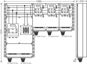 Hensel PV-Wechselrichter-Sammler 350kVA, 3-phasig Mi PV 7359