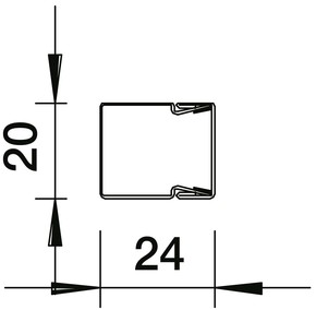 OBO Bettermann Vertr Leitungsführungskanal 2m 20x20mm LKM20020FS