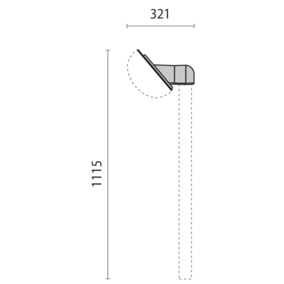 Performance in Light 40Gr geneigter Sockel f. 42 mm Mast 000800
