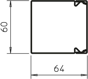 OBO Bettermann Vertr Leitungsführungskanal 2m 60x60mm LKM60060FS