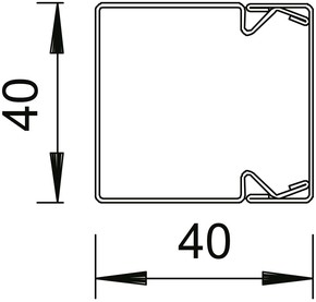 OBO Bettermann Vertr Leitungsführungskanal 2m 40x40mm LKM40040RW