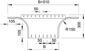 OBO Bettermann Vertr Anbau-Abzweigstück 110x400mm 7002696