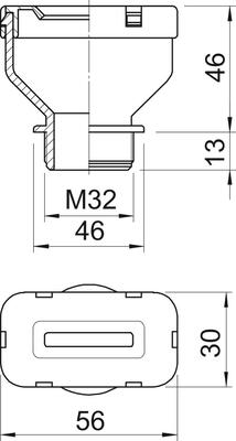 OBO Bettermann Vertr Flachkabelverschraubung f.Fl.Kabel 6-8 106 FL M32 8 33