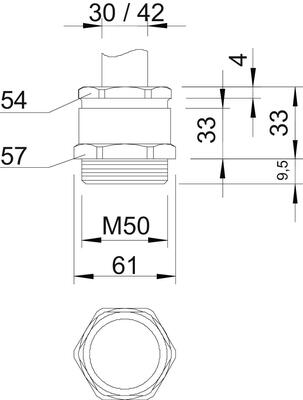 OBO Bettermann Vertr Kabelverschraubung vernickelt 162 MS M50