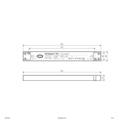 EVN Lichttechnik LED-Netzgerät 24VDC 30W SLF 24 030