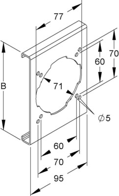 HKL Deckelabschnitt cws 2-fach gelocht HKLD1P2/230.6