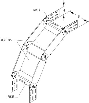 Niedax Verstellbarer Bogen RGS 85.600 F