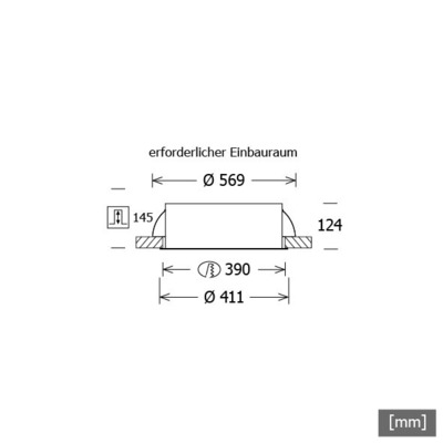 LTS Licht&Leuchten LED-Einbauleuchte PL27 840 DALI op schwarz PLL 27.410 #642345