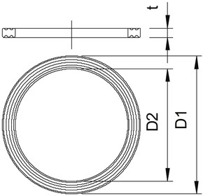 OBO Bettermann Vertr Anschlussgew.dichtring 107 F M40 PE