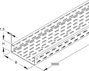 Niedax Kabelrinne ohne Verbinder RS 60.300 F OV
